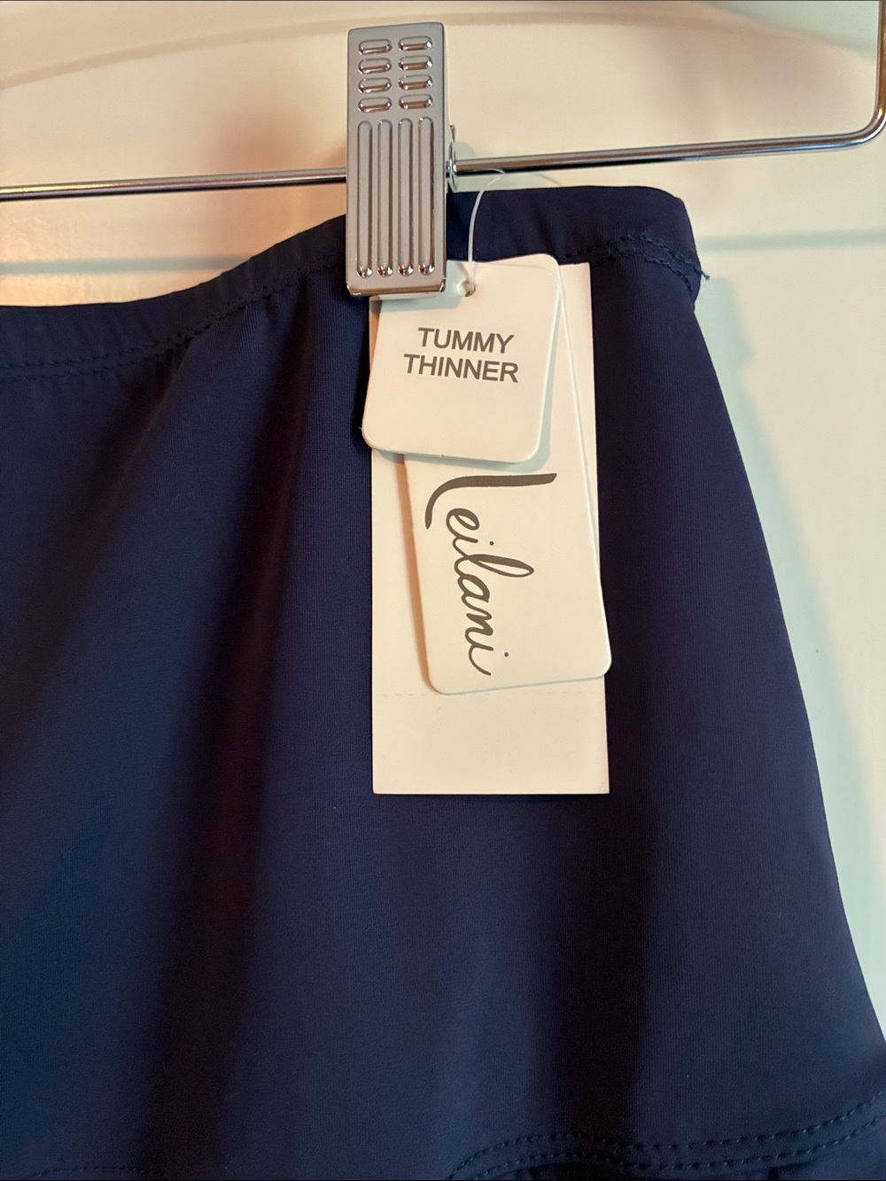 Leilani Navy Swim Skirt with Tummy Thinner Size 10 - Picture 3 of 6